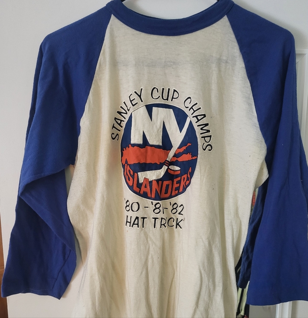 Vintage 91 92 93 New York Islanders Stanley Cup Champions 3/4 Sleeve Shirt